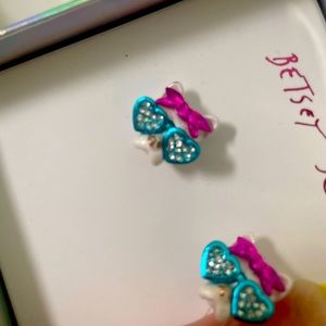 Betsy johnson French bulldog studs earrings